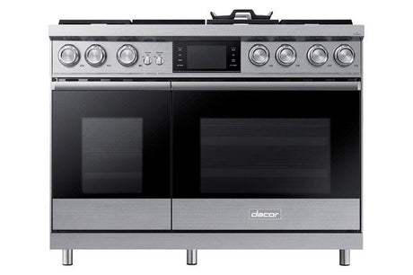 48" Pro Dual-Fuel Steam Range, Graphite Stainless Steel, Natural Gas/High Altitude