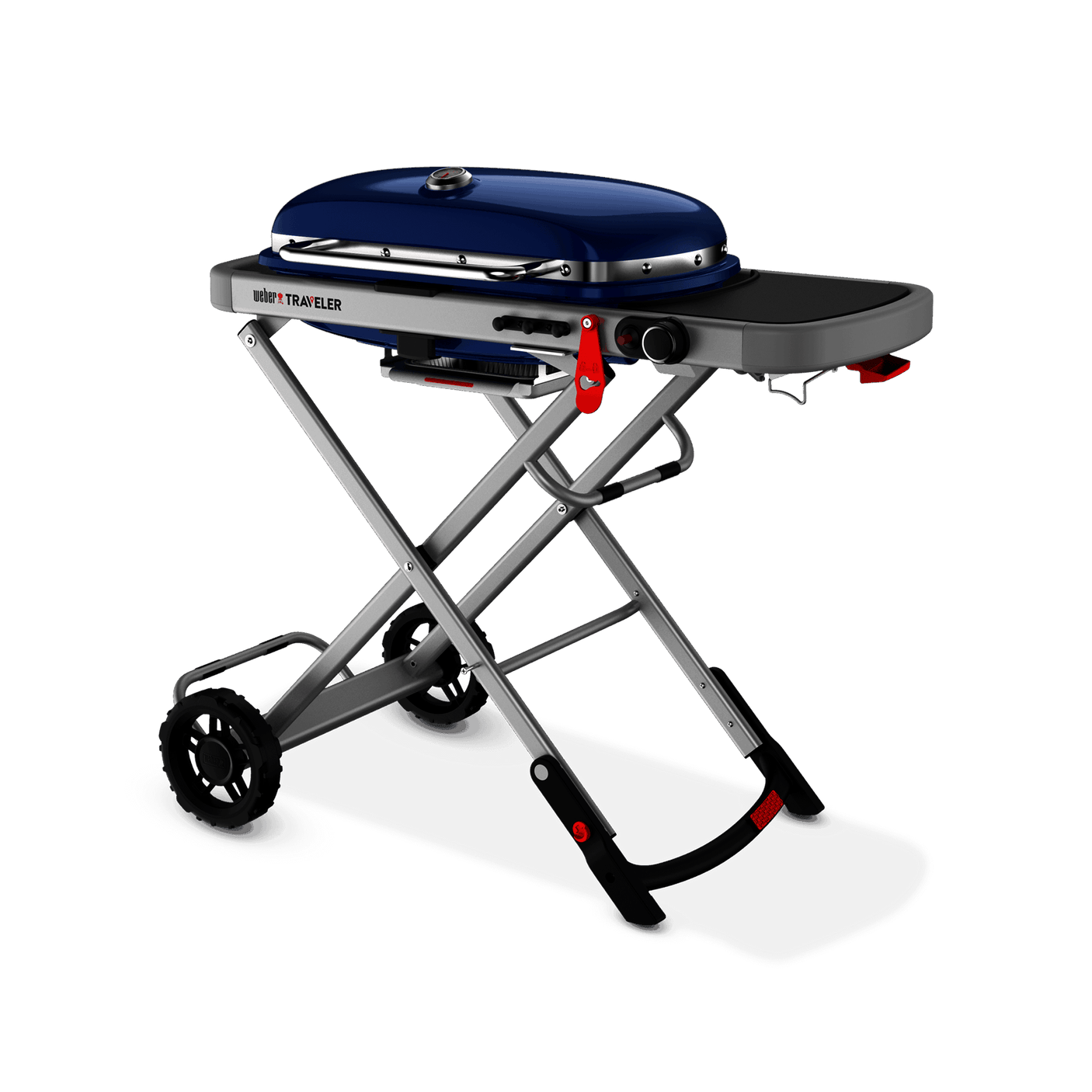 Weber Traveler® Portable Gas Grill - Deep Ocean Blue