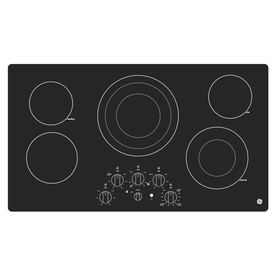 GE® 36" Built-In Knob Control Electric Cooktop