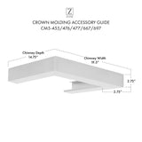 ZLINE Crown Molding #5 For Wall Range Hood (CM5-455/476/477/667/697)