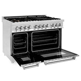 ZLINE 48 in. Dual Fuel Range with Gas Stove and Electric Oven in Stainless Steel (RA48) [Color: DuraSnow Stainless Steel]