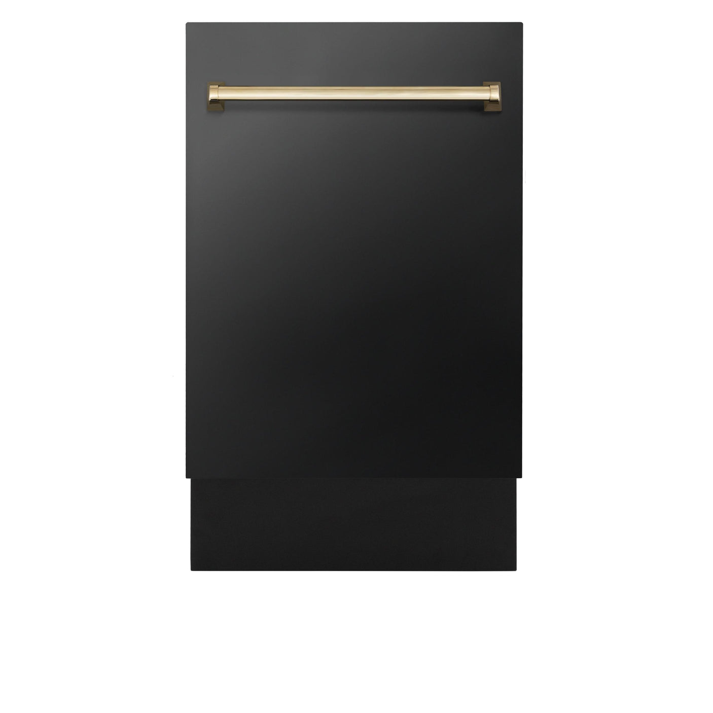 ZLINE Autograph Edition 18 Compact 3rd Rack Top Control Dishwasher in Black Stainless Steel with Accent Handle, 51dBa (DWVZ-BS-18) [Color: Gold]