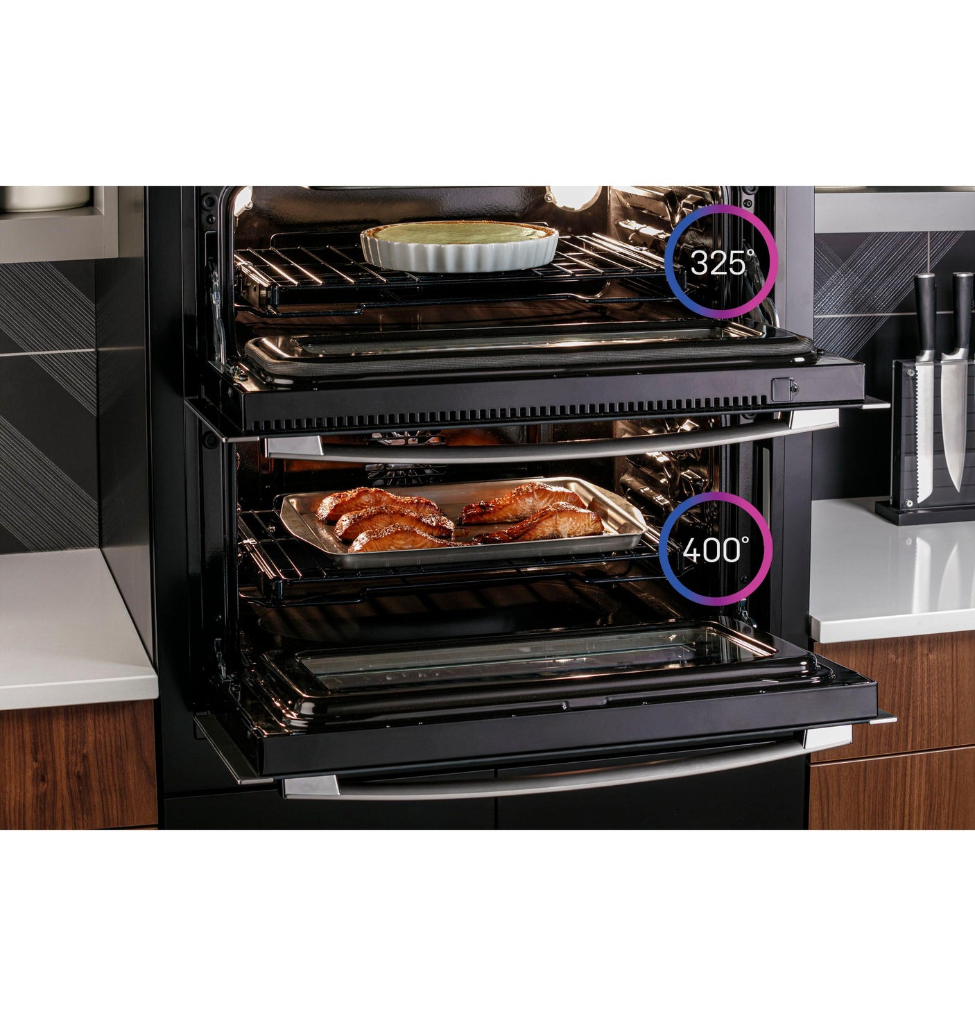 GE Profile™ 30" Smart Built-In Twin Flex Convection Wall Oven