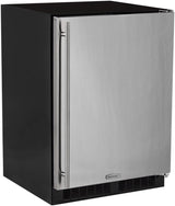 24" Refrigerator and Freezer with MaxStore Utility Bin (Marvel) - Solid Stainless Steel Door, Left Hinge