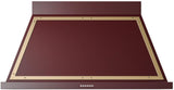 Nostalgie 48 Inch Burgundy Wall Mount Convertible Range Hood