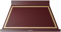 Nostalgie 48 Inch Burgundy Wall Mount Convertible Range Hood