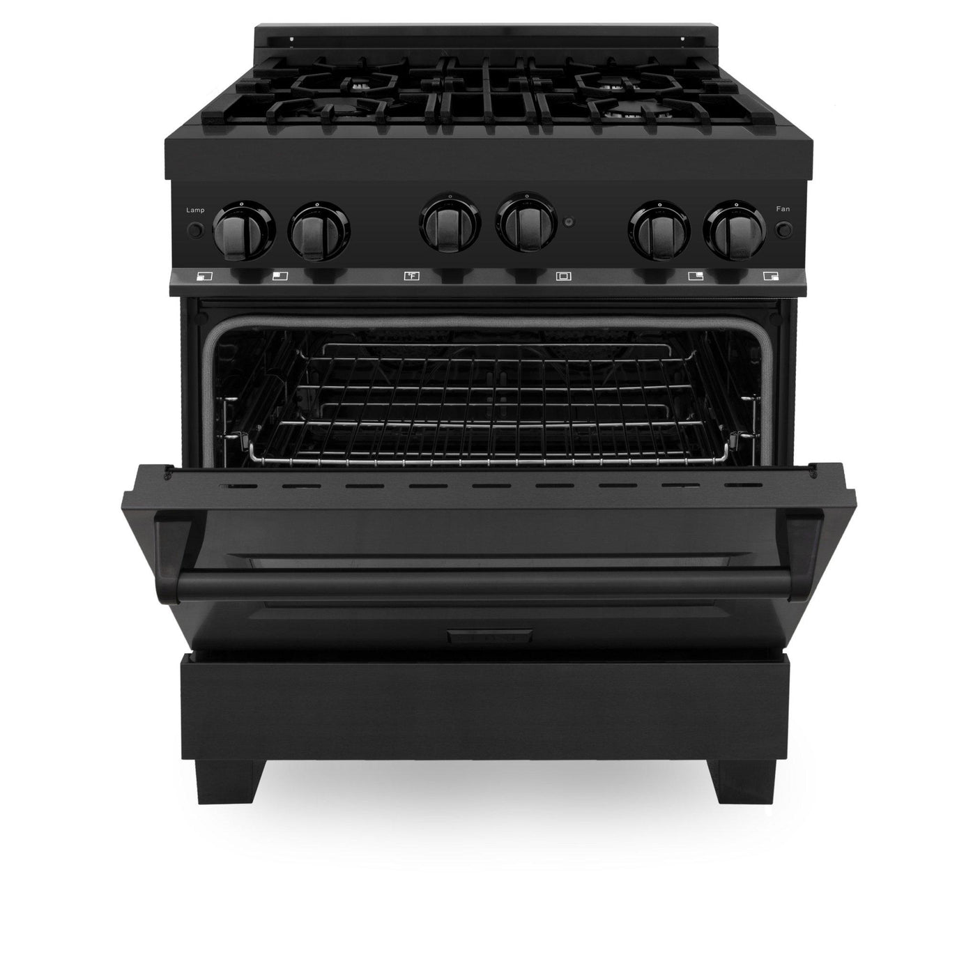 ZLINE 30" 4.0 cu. ft. Range with Gas Stove and Gas Oven in Black Stainless Steel (RGB-30) [Color: Black Stainless Steel]