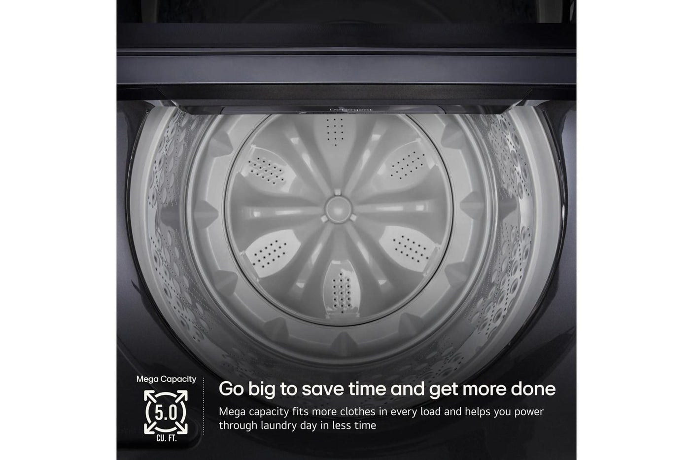 5.0 cu. ft. Mega Capacity Smart Top Load Washer with Impeller, EasyUnload™ & AI Sensing