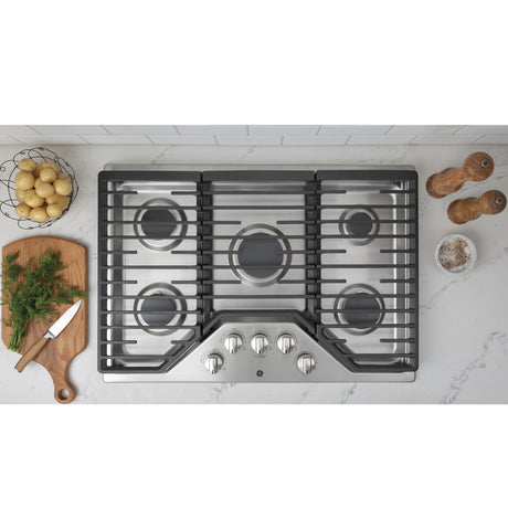 GE® 30" Built-In Gas Cooktop with 5 Burners and Dishwasher Safe Grates