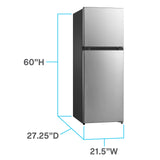 Avanti Frost-Free Apartment Size Refrigerator, 10.1 cu. ft. - Stainless Steel / 10.1 cu. ft.