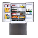 36 Inch Free Standing Counter Depth French Door Refrigerator In Stainless Steel