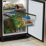 24-In Built-In High-Capacity Freezer with Door Style - Stainless Steel