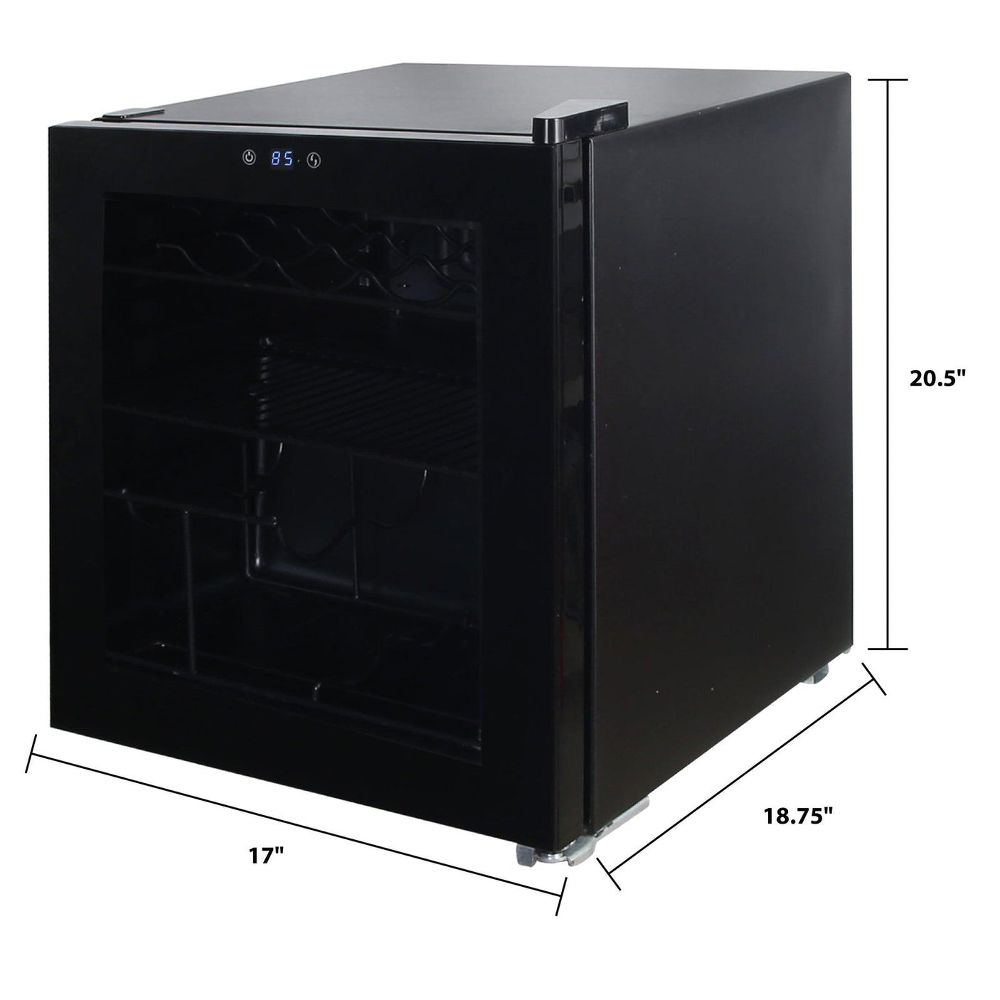 Avanti 15 Bottle/60 Can Wine u0026 Beverage Center - Black / 1.6 cu. ft.