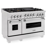 ZLINE 48" 6.0 cu. ft. Range with Gas Stove and Gas Oven in ZLINE DuraSnow Stainless Steel® (RGS-SN-48) [Color: Red Matte]