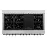 ZLINE 48" 6.0 cu. ft. Range with Gas Stove and Gas Oven in ZLINE DuraSnow Stainless Steel® (RGS-SN-48) [Color: Red Matte]