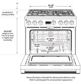 Monogram 36" All Gas Professional Range with 6 Burners