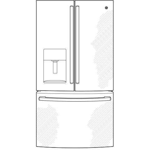 GE® ENERGY STAR® 23.6 Cu. Ft. French-Door Refrigerator