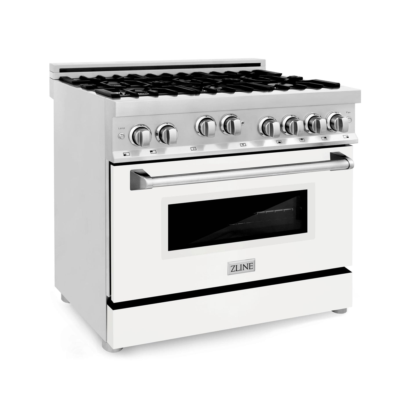 ZLINE 36" Professional 4.6 cu. ft. 6 Gas on Gas Range in Stainless Steel with Color Door Options (RG36) [Color: Stainless Steel]