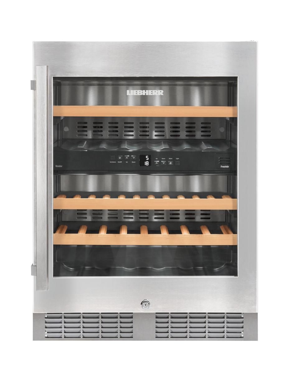 Built-under multi-temperature wine fridge