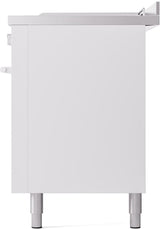 Professional Plus II 60 Inch Dual Fuel Natural Gas Freestanding Range in White with Trim