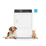 DF7 Sanitizing White Electric Dryer with Front Control  Pet Plus™  Steam  Over-Dry Protection Technology  ENERGY STAR® Certified  5-Year Warranty