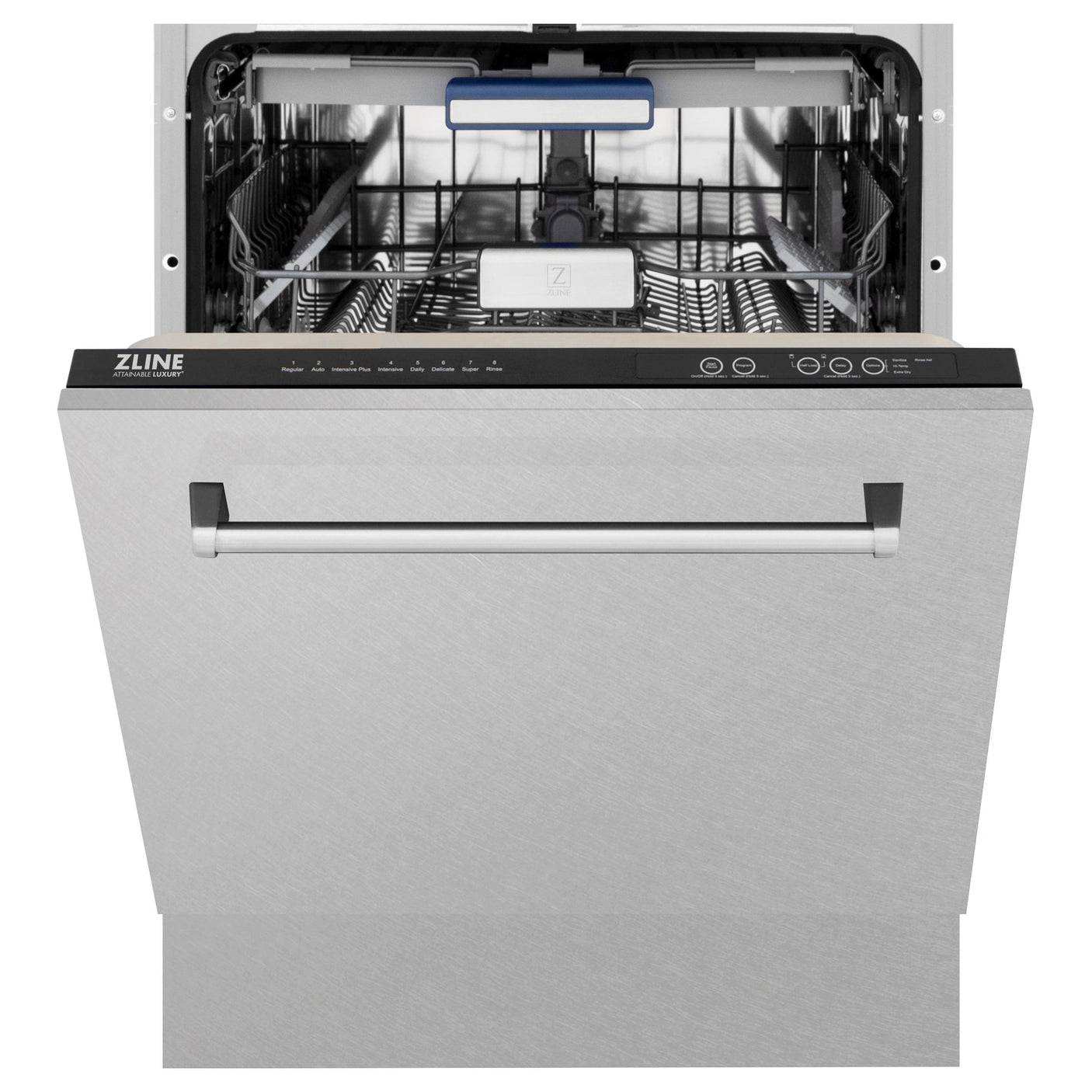 ZLINE 24" Tallac Series 3rd Rack Dishwasher with Traditional Handle, 51dBa (DWV-24) [Color: DuraSnow Stainless Steel]