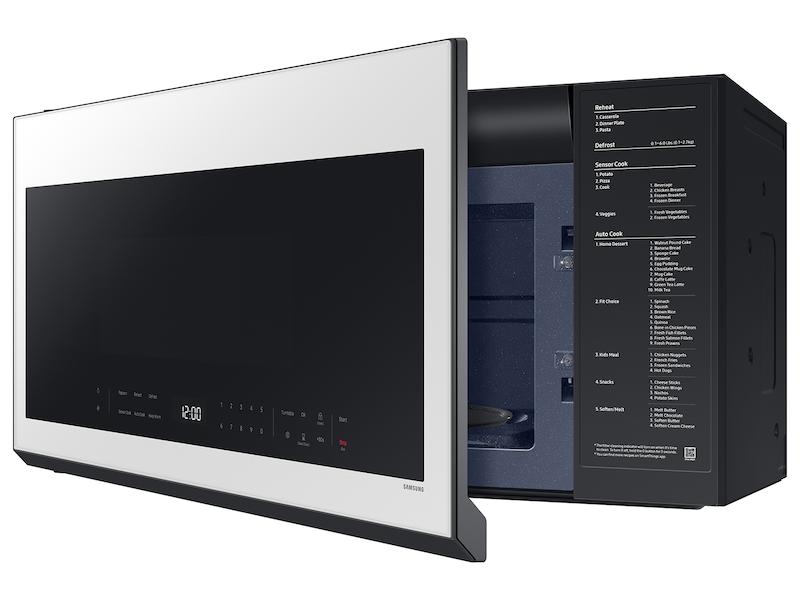 Bespoke 2.1 cu. ft. Over-the-Range Microwave with Wi-Fi in White Glass