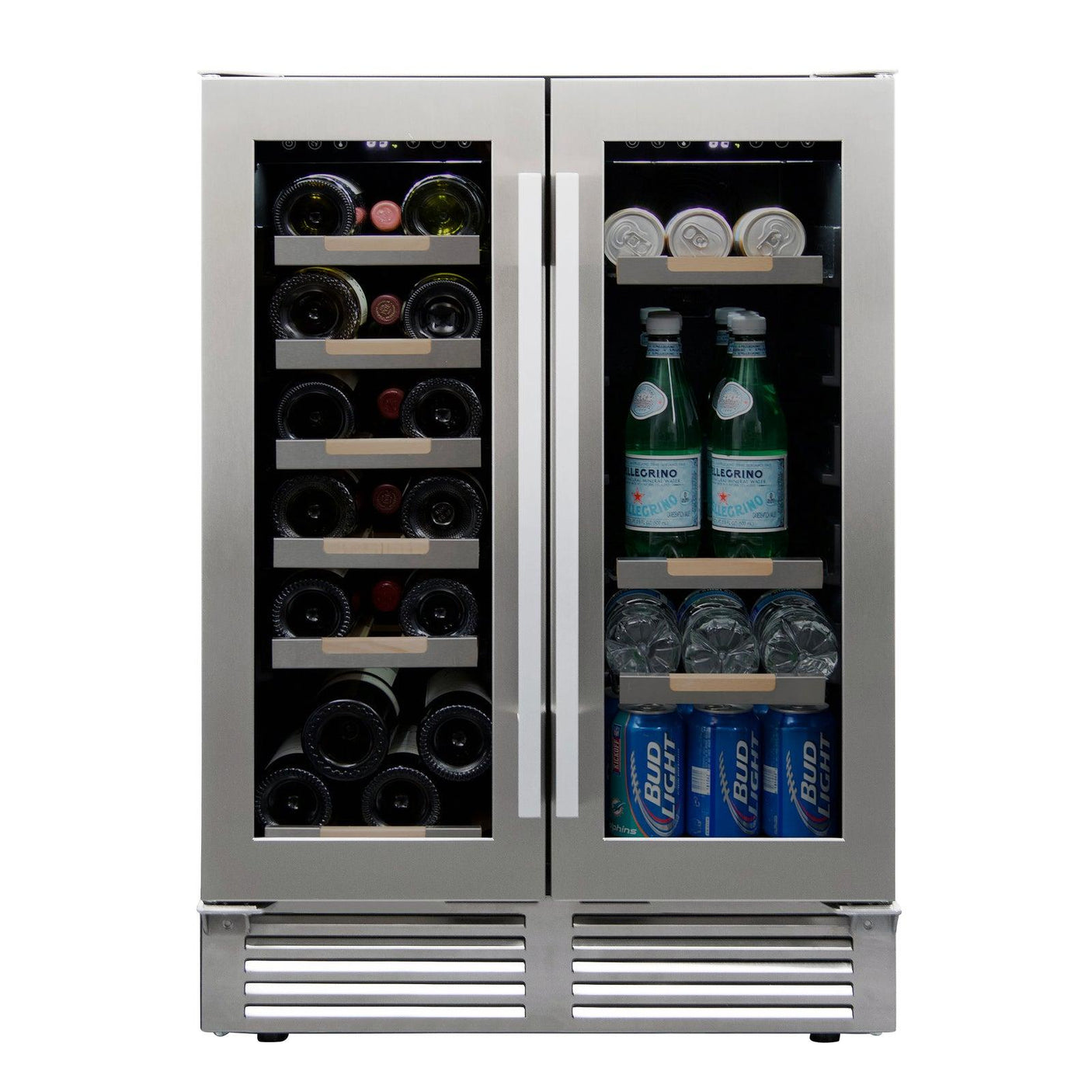 Avanti ELITE Side by Side Wine and Beverage Cooler - Stainless Steel / 19 Bottles / 56 12 oz. Cans