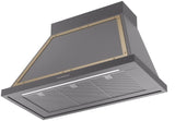 Nostalgie 40 Inch Matte Graphite Wall Mount Convertible Range Hood