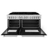 ZLINE 60 in. 7.4 cu. ft. Dual Fuel Range with Gas Stove and Electric Oven in Stainless Steel with Color Options (RA60) [Color: Black Matte]