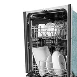 ZLINE 18 in. Compact Top Control Dishwasher with Stainless Steel Tub and Traditional Handle, 52dBa (DW-18) [Color: DuraSnow Stainless Steel]