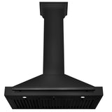 ZLINE 36 in. Convertible Black Stainless Steel Wall Mount Range Hood With Black Stainless Steel Handle (BSKB4X-36)