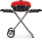 TravelQ 285X with Scissor Cart and Griddle , Propane, Red