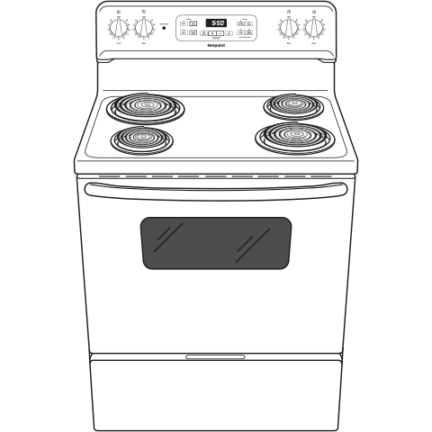 Hotpoint® ENERGY STAR® 30" Free-Standing Standard Clean Electric Range