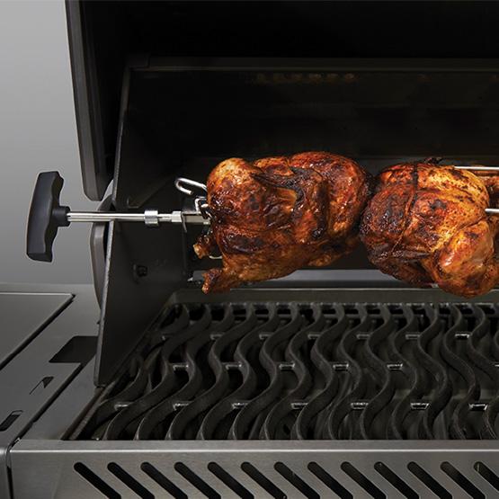 Napoleon Stainless Steel Heavy Duty Rotisserie Kit With Square Spit Rod