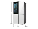 Bespoke 4-Door Flex™ Refrigerator (29 cu. ft.) with Beverage Zone™ and Auto Open Door in White Glass