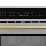 ZLINE 30" Autograph Microwave Oven in DuraSnow Stainless with Champagne Bronze Accents (MWOZ-30-SS-CB)