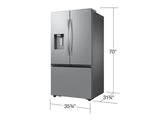 26 cu. ft. Mega Capacity Counter Depth 3-Door French Door Refrigerator with Four Types of Ice in Stainless Steel