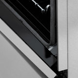 ZLINE 36 in. Professional Dual Fuel Range in DuraSnow Stainless Steel with Color Door Finishes (RAS-SN-36) [Color: DuraSnow Stainless Steel with Brass Burners]