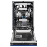 ZLINE 18" Tallac Series 3rd Rack Top Control Dishwasher with Traditional Handle, 51dBa [Color: Blue Matte]