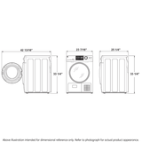 GE® ENERGY STAR® 24" 4.1 Cu.Ft. Front Load Ventless Condenser Electric Dryer with Stainless Steel Basket