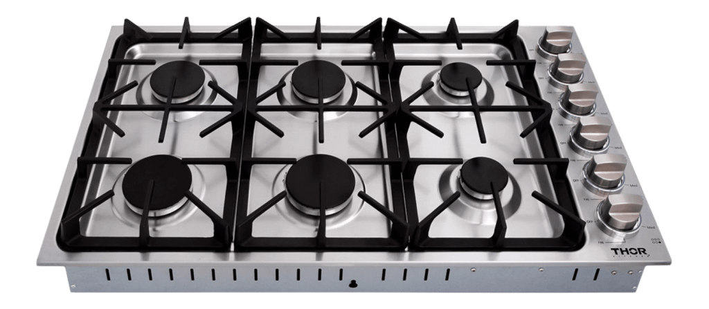 Thor Kitchen 36 Inch Professional Drop-in Gas Cooktop In Stainless Steel - Model Tgc3601