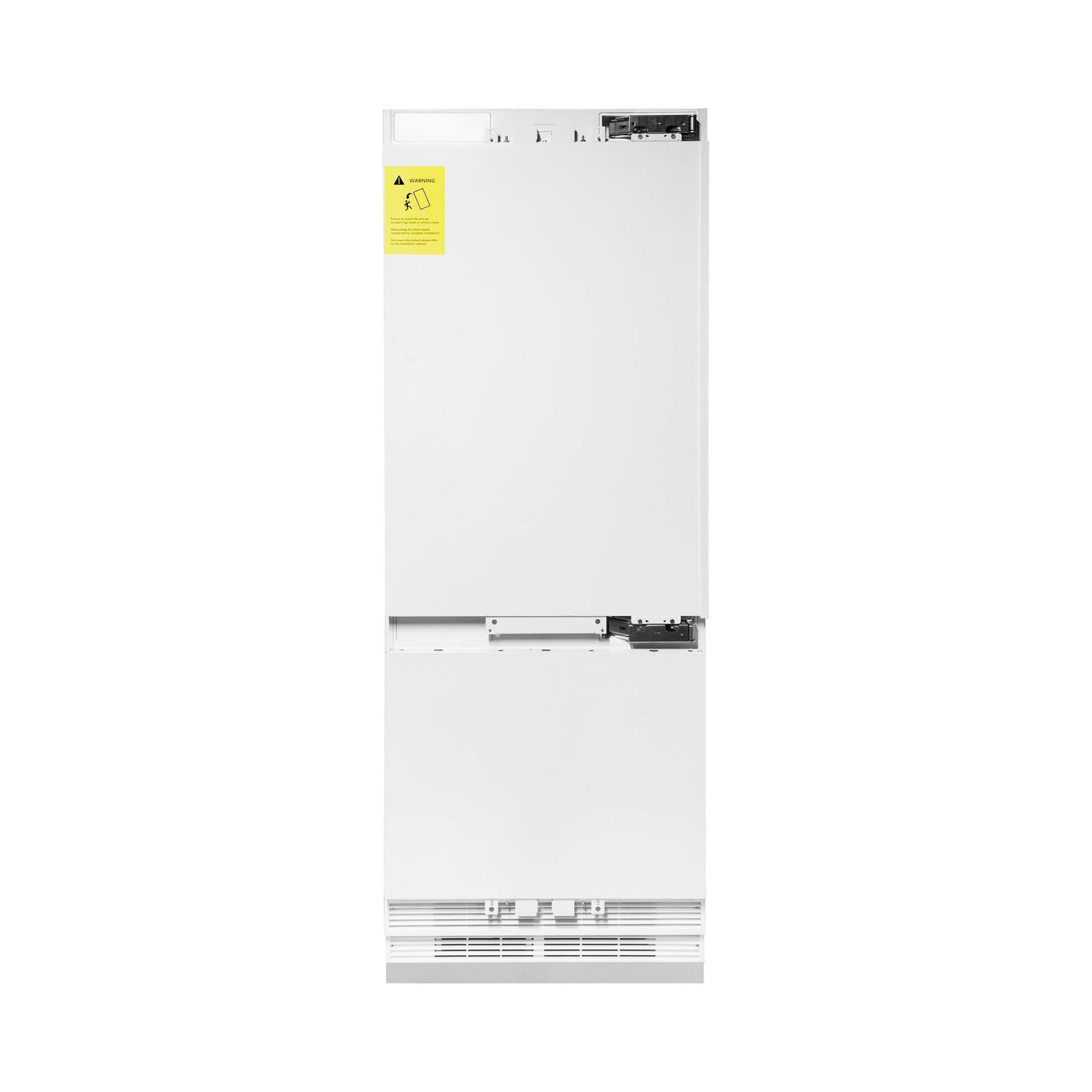 ZLINE Autograph Edition 30 in. 16.1 cu. ft. Panel Ready Built-in 2-Door Bottom Freezer Refrigerator with Internal Water and Ice Dispenser with Polished Gold Handles (RBIVZ-30-G)