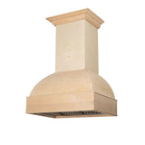 ZLINE Unfinished Wooden Wall Mount Range Hood - Includes Remote Blower (369UF-R) [Size: 30 Inch, CFM: 700]