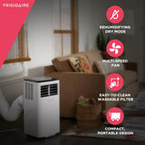 Frigidaire Portable Room Air Conditioner with Dehumidifier Mode 8,000 BTU (ASHRAE) / 5,500 BTU (DOE)