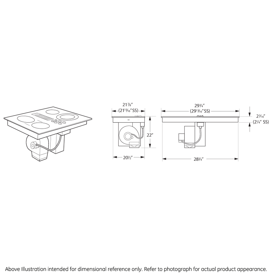 GE Profile™ 30" Downdraft Electric Cooktop