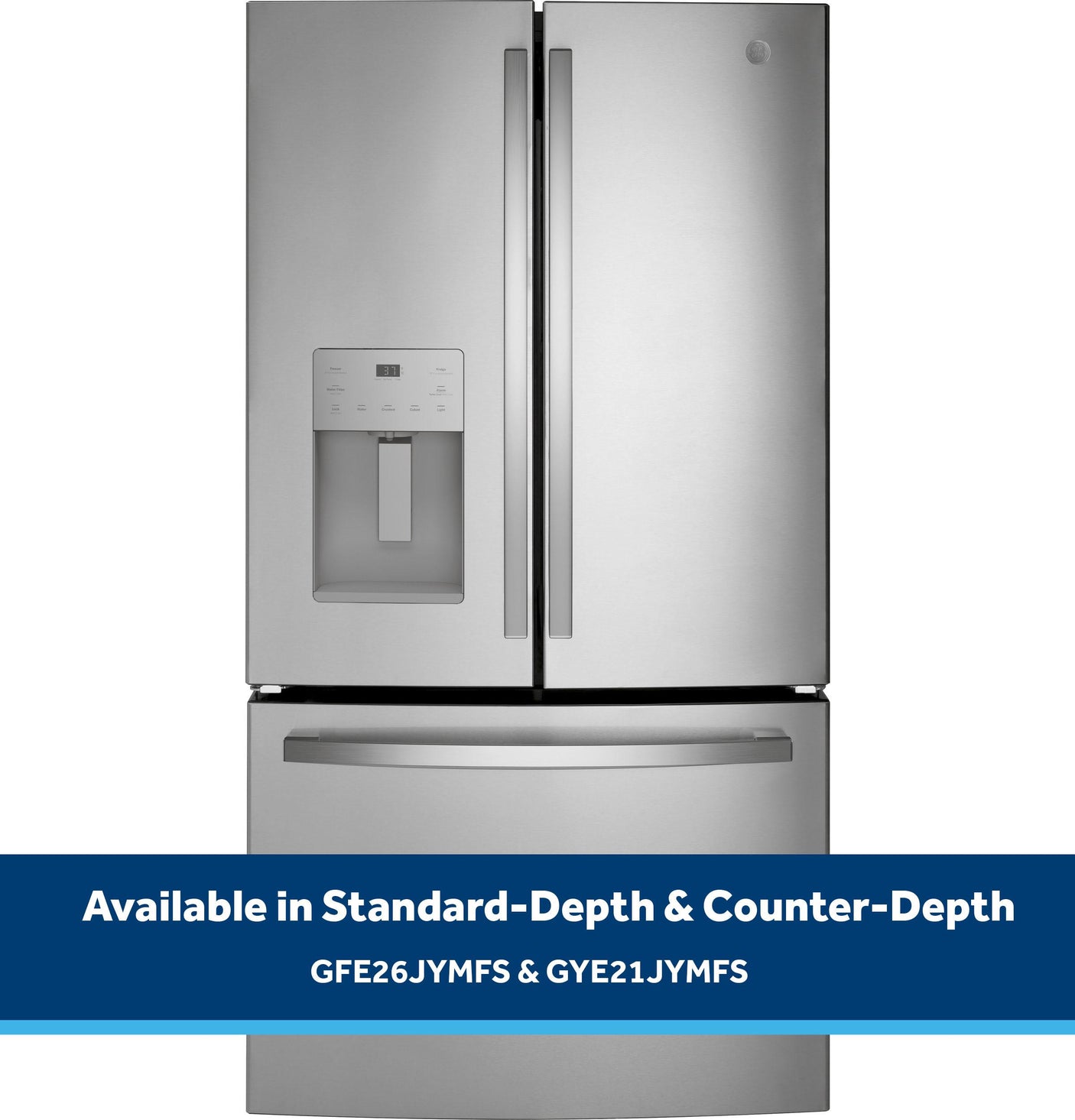 GE® ENERGY STAR® 20.6 Cu. Ft. Fingerprint Resistant Counter-Depth French-Door Refrigerator