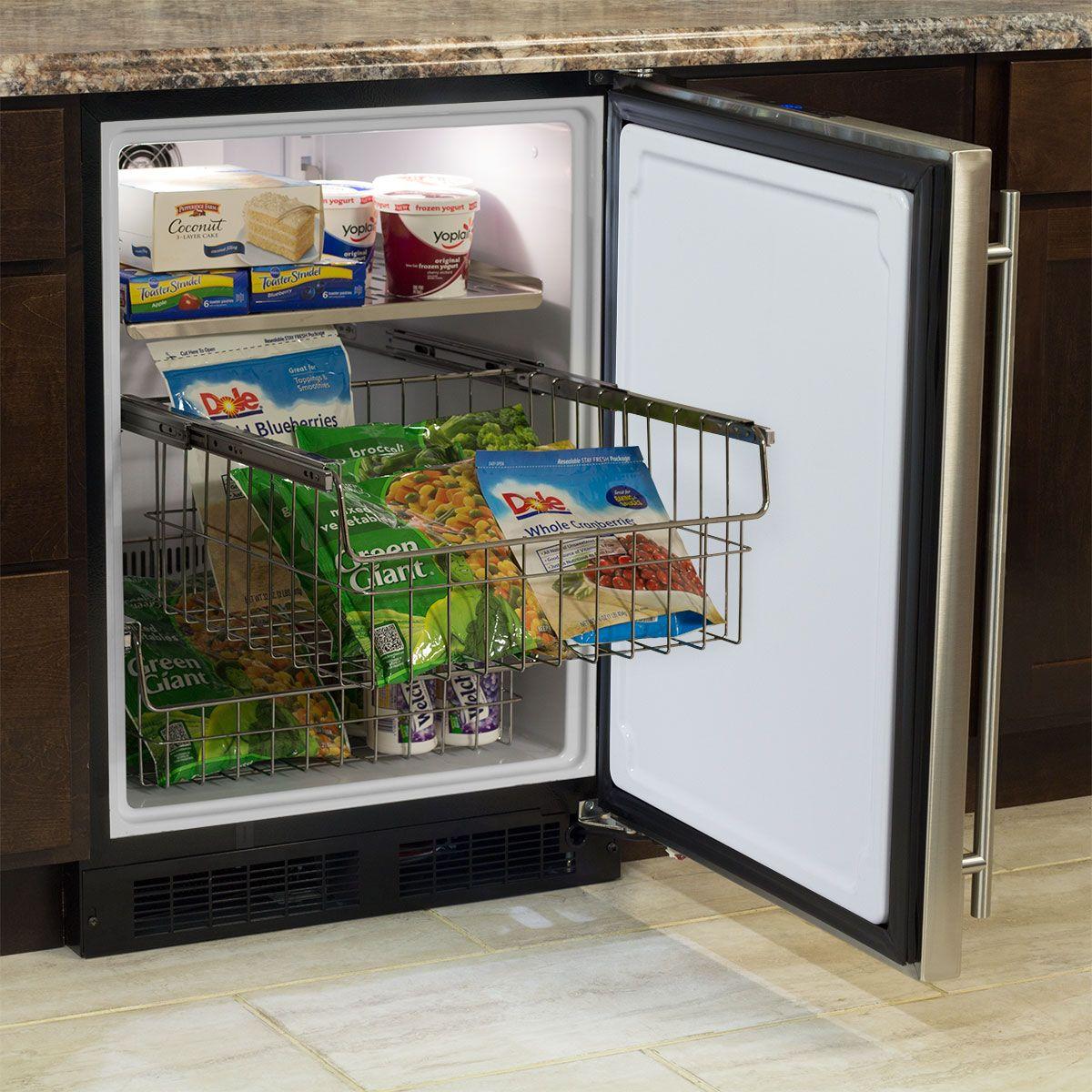 24-In Built-In All Freezer with Door Style - Stainless Steel, Door Swing - Right