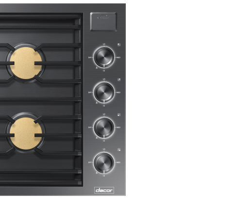 30" Gas Cooktop, Graphite Stainless Steel, Natural Gas