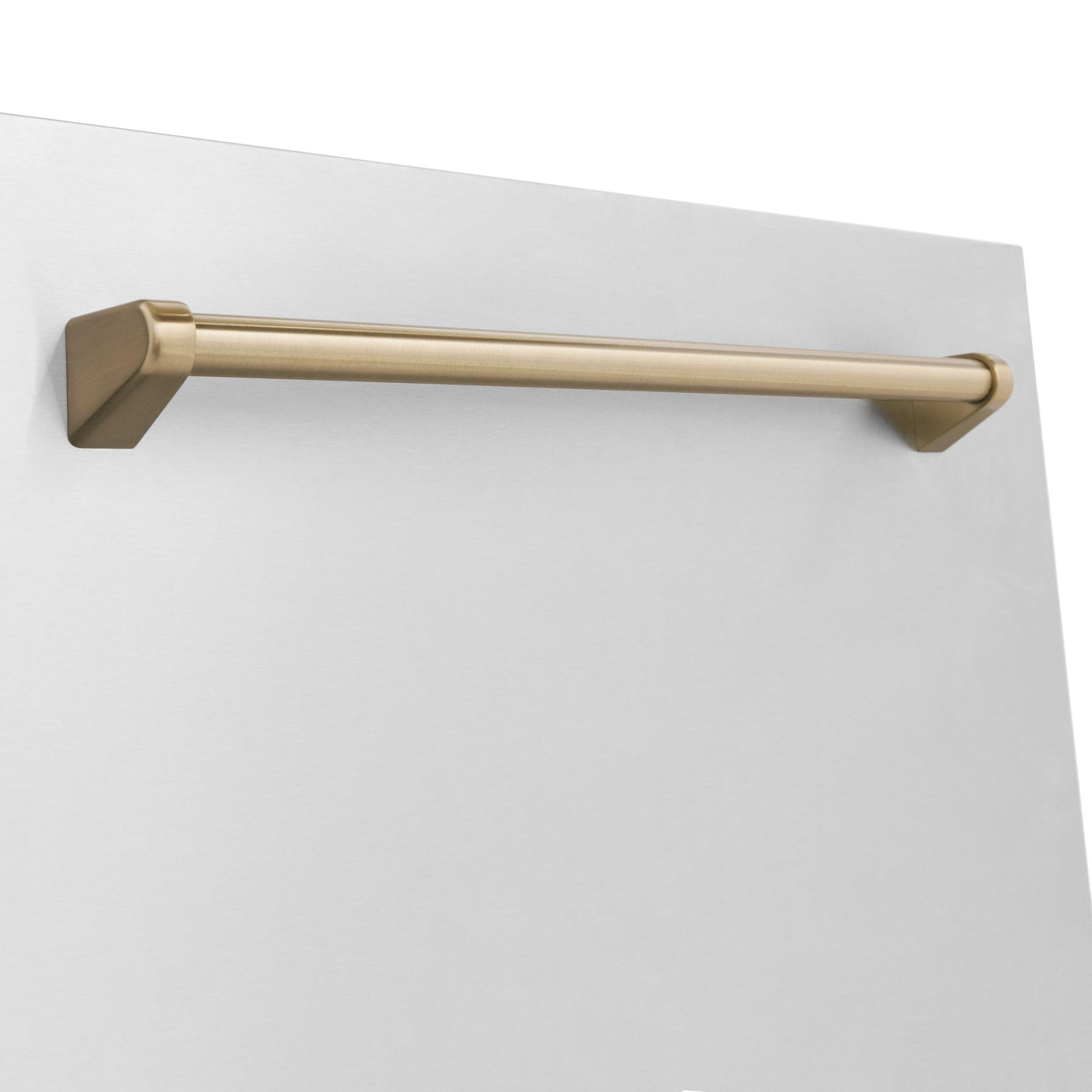 ZLINE 24 in. Autograph Edition Tallac Dishwasher Panel with Champagne Bronze Handle and Color Options (DPVZ-24-CB) [Color: Stainless Steel with Champagne Bronze Handle]